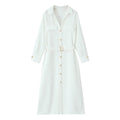 Popular Sexy Collared Long Sleeve Dress