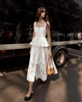 French Summer Breasted Ruffled Design Beautiful Slim Fit Slimming Suspender for Women