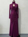 Autumn Slim Fit Exposed Back Waist Tight Hip Bag Special Dress