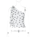 Women Clothing Summer Polka Dot Printed One Shoulder Sleeveless All Matching Slim Fit Tank Top
